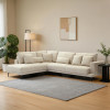 Corner sofa Maliva pakoworld right corner beige fabric 280x210x100cm