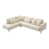 Corner sofa Maliva pakoworld right corner beige fabric 280x210x100cm