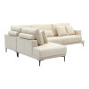 Corner sofa Maliva pakoworld right corner beige fabric 280x210x100cm