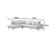 Corner sofa Maliva pakoworld right corner beige fabric 280x210x100cm