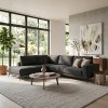 Right corner sofa Selio pakoworld anthracite fabric 300x240x100cm