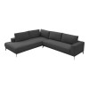 Right corner sofa Selio pakoworld anthracite fabric 300x240x100cm