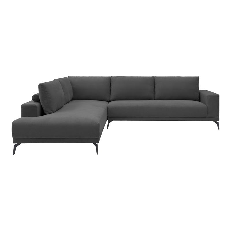 Right corner sofa Selio pakoworld anthracite fabric 300x240x100cm