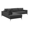 Right corner sofa Selio pakoworld anthracite fabric 300x240x100cm