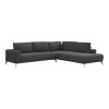 Left corner sofa Selio pakoworld anthracite fabric 300x240x100cm