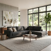 Left corner sofa Selio pakoworld anthracite fabric 300x240x100cm