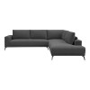Left corner sofa Selio pakoworld anthracite fabric 300x240x100cm