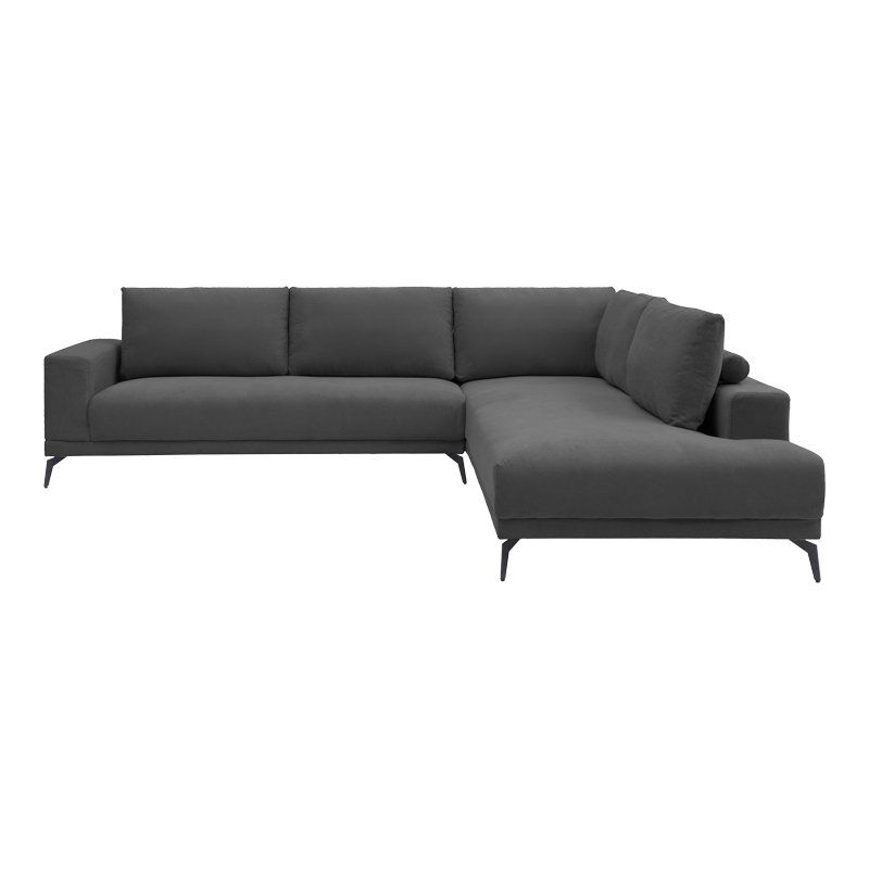 Left corner sofa Selio pakoworld anthracite fabric 300x240x100cm