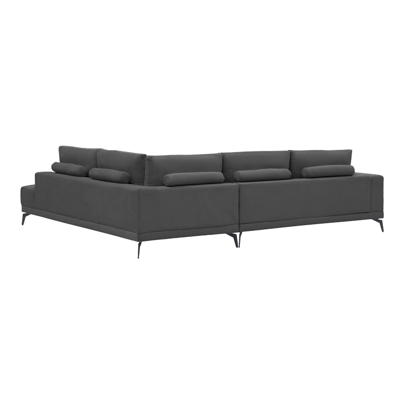 Left corner sofa Selio pakoworld anthracite fabric 300x240x100cm