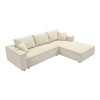 Left corner sofa Maden pakoworld beige fabric 279x203x90cm