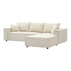 Left corner sofa Maden pakoworld beige fabric 279x203x90cm