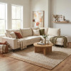 Right corner sofa Zenqua pakoworld beige fabric 291x233x90cm