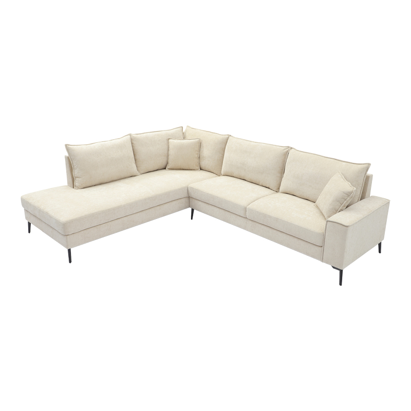Right corner sofa Zenqua pakoworld beige fabric 291x233x90cm