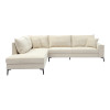 Right corner sofa Zenqua pakoworld beige fabric 291x233x90cm