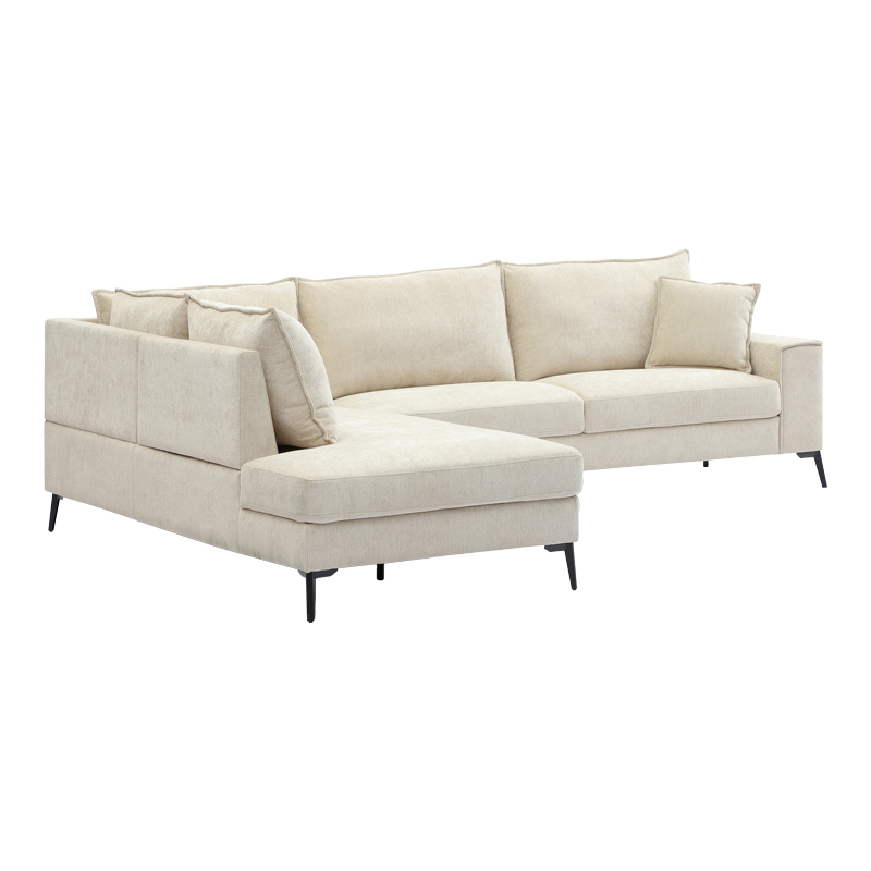 Right corner sofa Zenqua pakoworld beige fabric 291x233x90cm