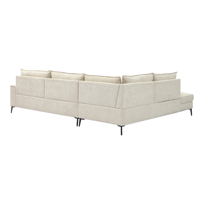 Right corner sofa Zenqua pakoworld beige fabric 291x233x90cm