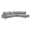 Left corner sofa Zenqua pakoworld grey fabric 291x233x90cm