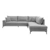 Left corner sofa Zenqua pakoworld grey fabric 291x233x90cm