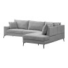 Left corner sofa Zenqua pakoworld grey fabric 291x233x90cm