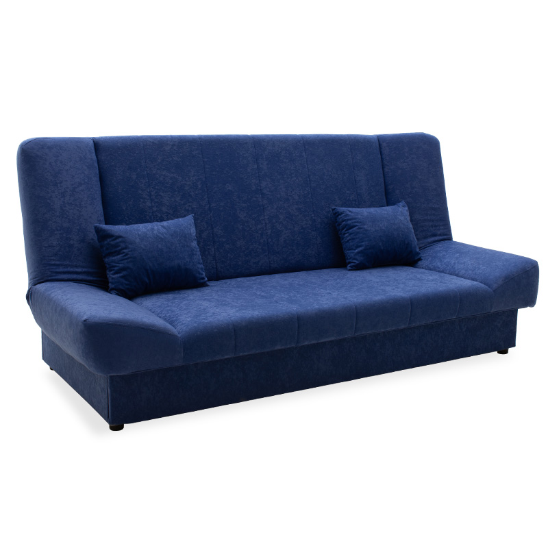 Καναπές-κρεβάτι Tiko pakoworld 3θέσιος με αποθηκευτικό χώρο ύφασμα μπλε 200x85x90εκ