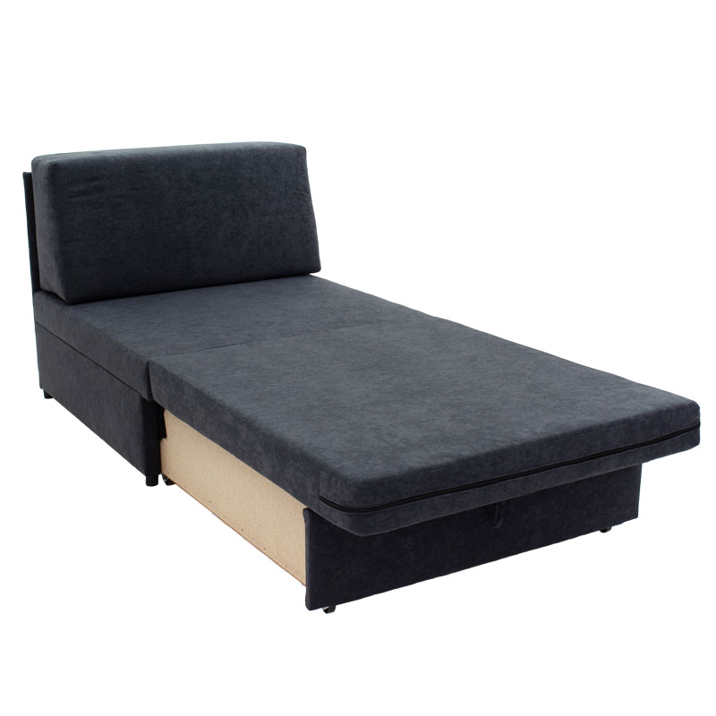 Πολυθρόνα κρεβάτι Lyric pakoworld με αποθηκευτικό χώρο ύφασμα ανθρακί antique 86x101x87εκ
