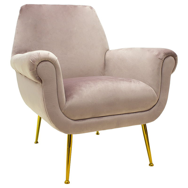 Armchair Macel pakoworld velvet rotten apple-golden 79x71x89cm Armchair Macel pakoworld velvet rotten apple-golden 79x71x89cm