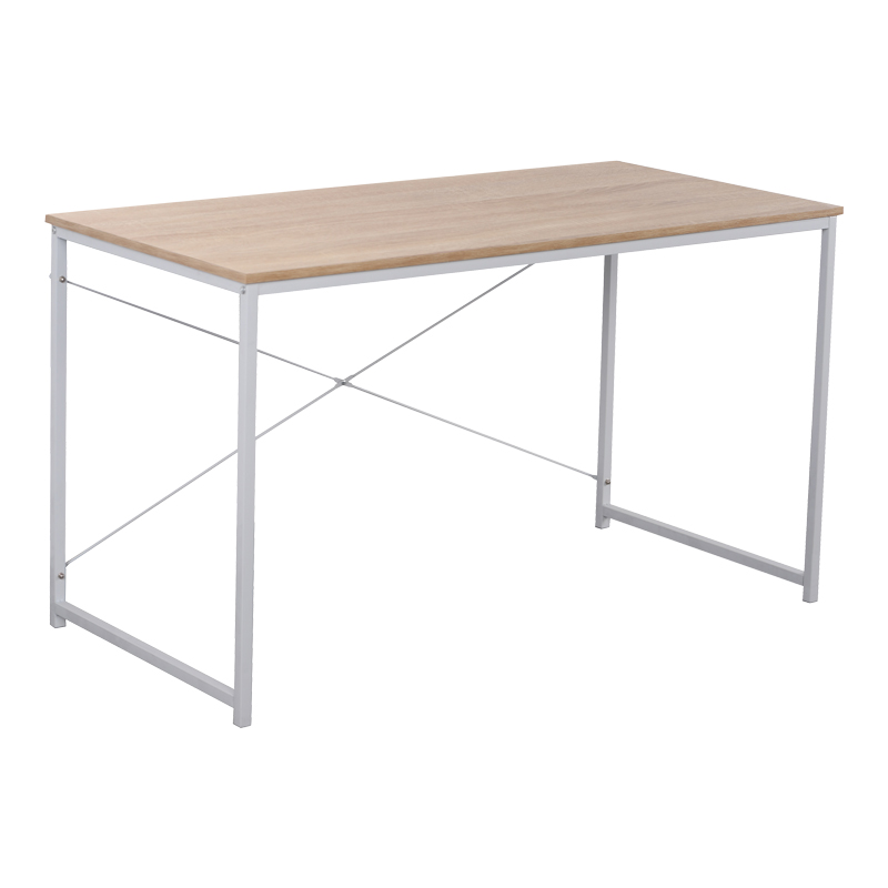 Work desk Ramon pakoworld natural melamine-metal white 120x60.5x70cm