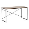 Working desk Bailon pakoworld in oak shade with black metal 120x60x70cm