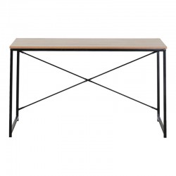Working desk Bailon pakoworld in oak shade with black metal 120x60x70cm Working desk Bailon pakoworld in oak shade with black metal 120x60x70cm