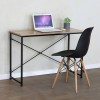 Working desk Bailon pakoworld in oak color with black metal 100x40x70cm