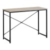Working desk Bailon pakoworld in oak color with black metal 100x40x70cm
