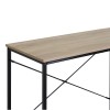 Working desk Bailon pakoworld in oak color with black metal 100x40x70cm