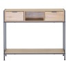 Console Regando pakoworld in oak color with black metal 100x35x80cm