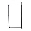 Floor hanger Ganco pakoworld black metal 74.5x39x157cm