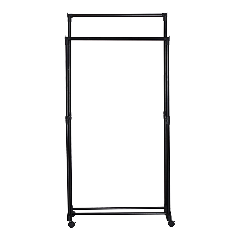 Floor hanger Ganco pakoworld black metal 74.5x39x157cm