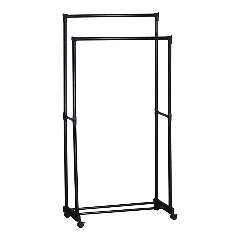 Floor hanger Ganco pakoworld black metal 74.5x39x157cm