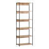 Βιβλιοθήκη Kaliano pakoworld oak-μαύρο μέταλλο 59.5x35x176.5εκ