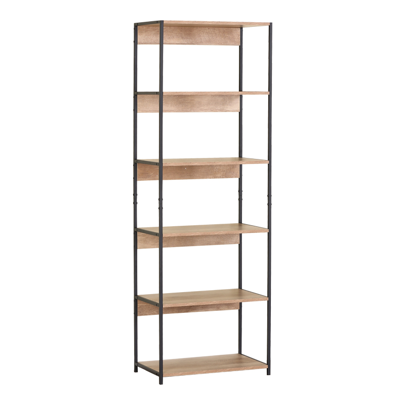 Kaliano pakoworld oak-black metal bookcase 59.5x35x176.5cm