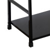 Βιβλιοθήκη Manlo pakoworld μαύρο μέταλλο 58.6x23.5x144εκ