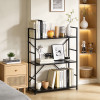 Bookcase-rack Manlo pakoworld black metal 58.6x23.5x80cm