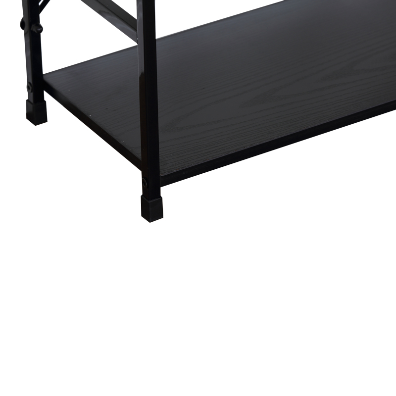 Bookcase-rack Manlo pakoworld black metal 58.6x23.5x80cm