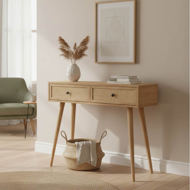 Κονσόλα Oslo pakoworld sonoma 100x29x81εκ