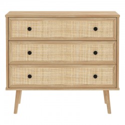 Chest of 3 drawers Oslo pakoworld sonoma 90x39x79cm Chest of 3 drawers Oslo pakoworld sonoma 90x39x79cm