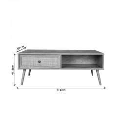 Coffee table Oslo pakoworld color sonoma 110x59x41,5cm Coffee table Oslo pakoworld color sonoma 110x59x41,5cm