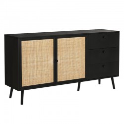 Buffet Oslo pakoworld blacknatural 150x39x79cm Buffet Oslo pakoworld blacknatural 150x39x79cm