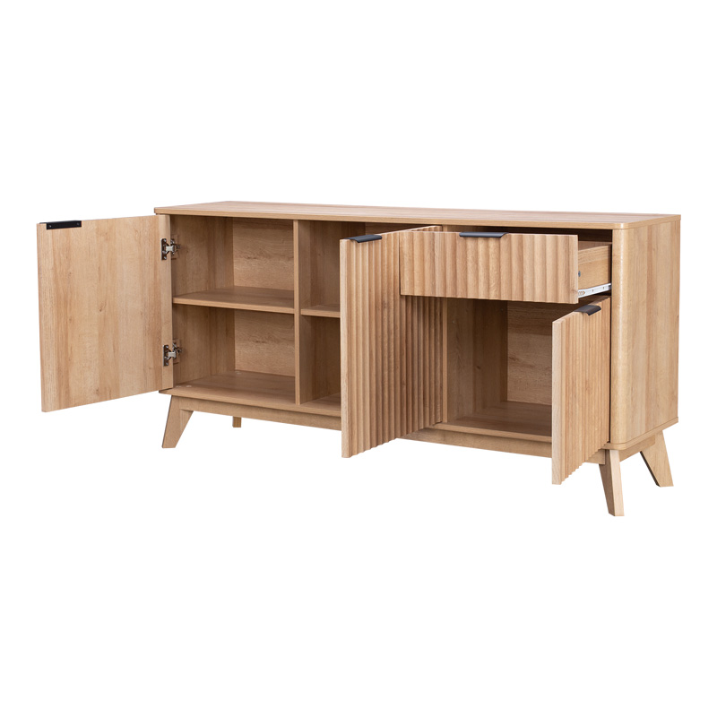 Hamea pakoworld mdf sideboard in natural shade 150x39.5x73cm Hamea pakoworld mdf sideboard in natural shade 150x39.5x73cm