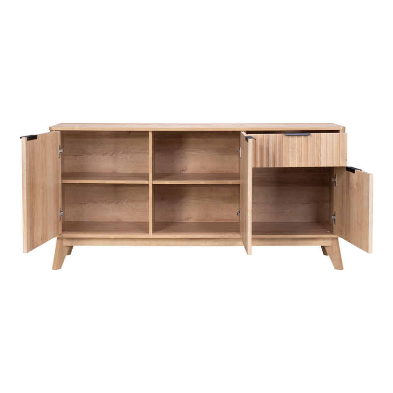 Hamea pakoworld mdf sideboard in natural shade 150x39.5x73cm Hamea pakoworld mdf sideboard in natural shade 150x39.5x73cm