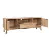 Hamea pakoworld mdf TV cabinet in natural shade 145x39.5x49cm