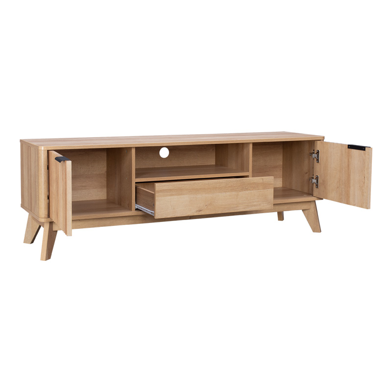 Hamea pakoworld mdf TV cabinet in natural shade 145x39.5x49cm Hamea pakoworld mdf TV cabinet in natural shade 145x39.5x49cm