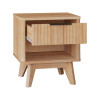 Hamea pakoworld mdf bed side table in natural shade 45x39.5x50.2cm